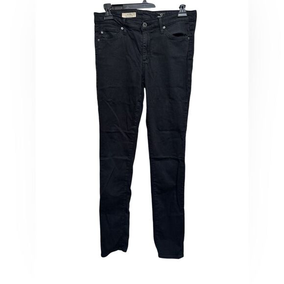 AG Adriano Goldschmied The Prima Mid-Rise Stretch Cigarette Jean Black Size 27R - Picture 1 of 14
